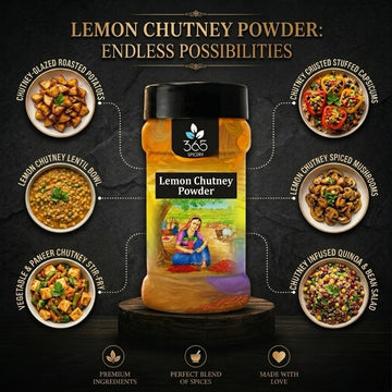 Lemon Chutney Powder | Zesty & Refreshing Spice Mix | No Artificial Colours | 365 Spicery