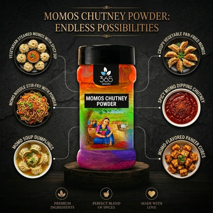 Momos Chutney Powder | Fiery Spicy Dip for Dumplings | No Artificial Flavours | 365 Spicery