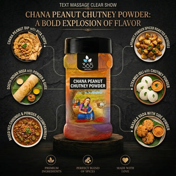Chana Peanut Chutney Powder | Protein-Packed Snack Dip | Premium Quality | Vegan | 365 Spicery