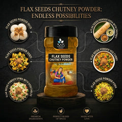 Flax Seed Chutney Powder | Healthy Omega-3 Rich Condiment | Gluten-Free | Vegan | 365 Spicery