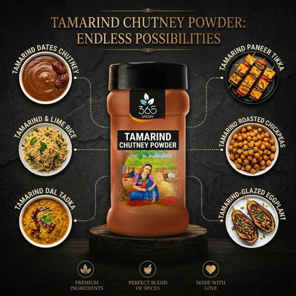 Tamarind Chutney Powder | Sweet & Sour Culinary Essential | Premium Quality | 365 Spicery