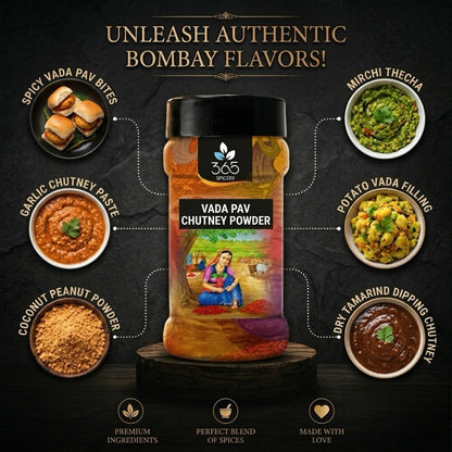 Vada Pav Chutney Powder | Classic Street Food Essential | Premium Quality | Vegan | 365 Spicery