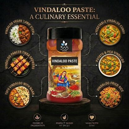 Vindaloo Paste | Tangy Spicy Goan Style Base | No Artificial Flavours | Vegan | Premium Quality | 365 Spicery