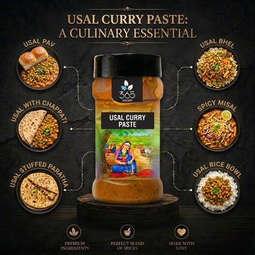 Usal Curry Paste | Traditional Sprouted Bean Base | No Artificial Colours | Vegan | Made in India | 365 Spicery