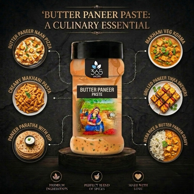 BUTTER PANEER PASTE | Creamy Tomato Curry Base | No MSG | Natural Ingredients | Restaurant Style | 365 Spicery