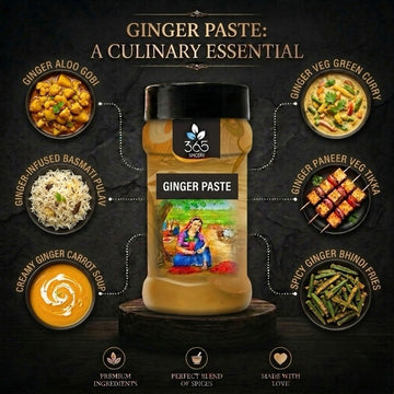 GINGER PASTE | Fresh Pungent Culinary Base | No Artificial Flavours | Vegan | Gluten-Free | 365 Spicery