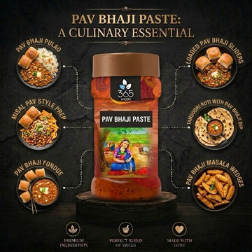 PAV BHAJI PASTE | Classic Mumbai Street Food Base | No Artificial Flavours | Gluten-Free | Vegan | 365 Spicery