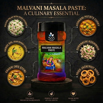 MALVANI MASALA PASTE | Spicy Coastal Indian Blend | No MSG | Natural Ingredients | Premium Quality | 365 Spicery