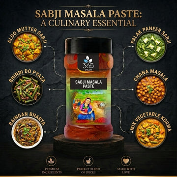 SABJI MASALA PASTE | Aromatic Vegetable Curry Base | No Artificial Colours | Vegan | Made in India | 365 Spicery