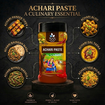 ACHARI PASTE | Tangy Pickled Spice Infusion | Natural Ingredients | Gluten-Free | Traditional Taste | 365 Spicery