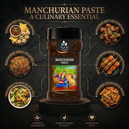 MANCHURIAN PASTE | Indo-Chinese Fusion Gravy Base | No Artificial Colours | Natural Ingredients | 365 Spicery