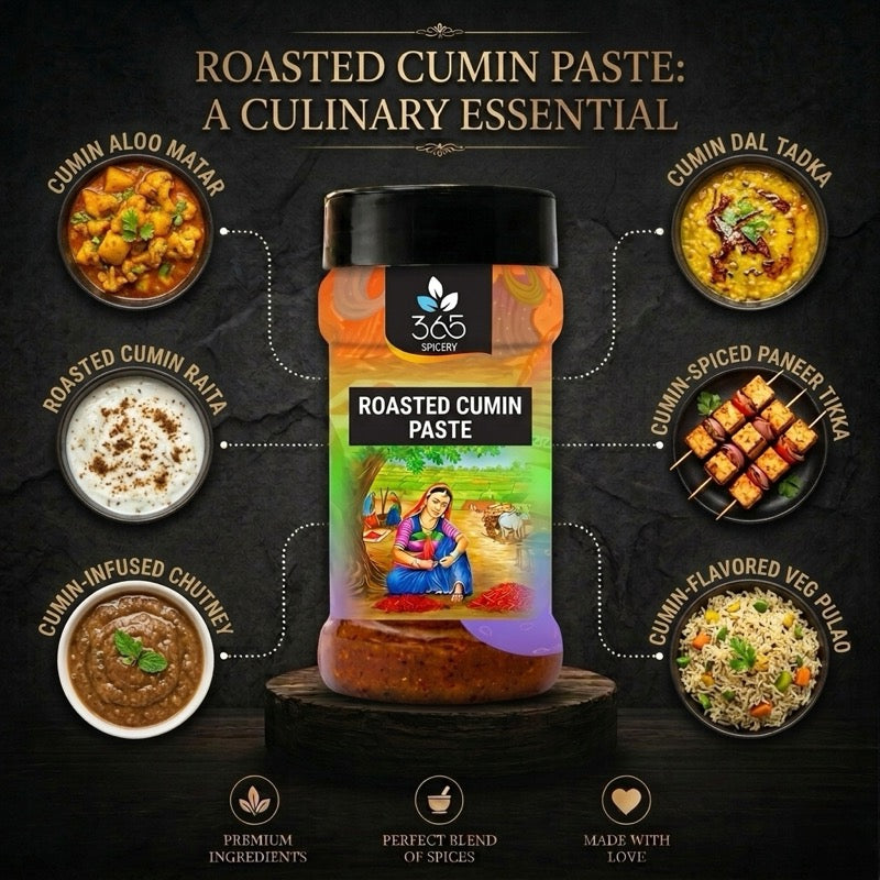 ROASTED CUMIN PASTE | Earthy Spice Base | Vegan | No Artificial Flavours | 365 Spicery