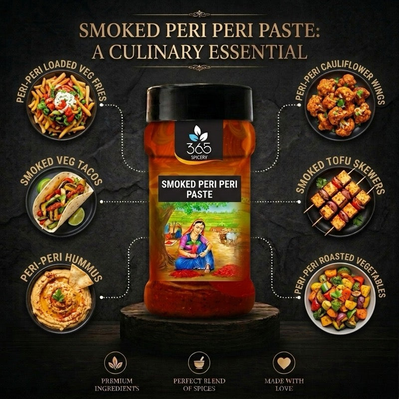 SMOKED PERI PERI PASTE | Spicy Marinade | Vegan | No MSG | Premium Quality | 365 Spicery