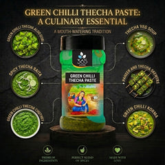 Green Chilli Thecha Paste | Spicy Traditional Relish | Vegan | No Artificial Flavours | 365 Spicery