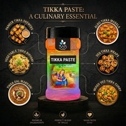 TIKKA PASTE | Classic Indian Marinade | Vegan | No MSG | Premium Quality | 365 Spicery