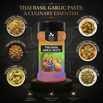 THAI BASIL GARLIC PASTE | Aromatic Stir-fry Base | Vegan | No MSG | Premium Quality | 365 Spicery
