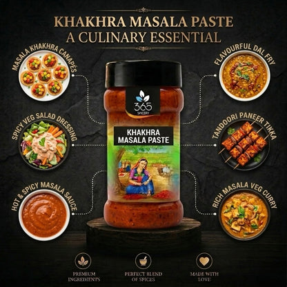 KHAKHRA MASALA PASTE | Savoury Snack Seasoning | Vegan | No MSG | Made in India | 365 Spicery