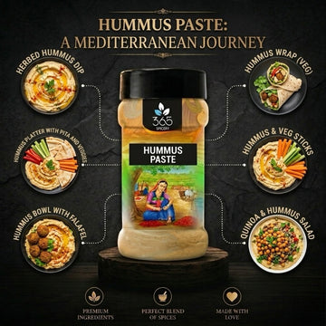 HUMMUS PASTE | Creamy Chickpea Dip | Vegan | Premium Quality | No Artificial Flavours | 365 Spicery