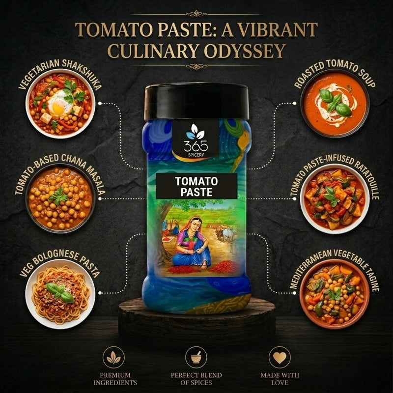 TOMATO PASTE | Concentrated Tangy Base | Natural Ingredients | No Artificial Colours | 365 Spicery