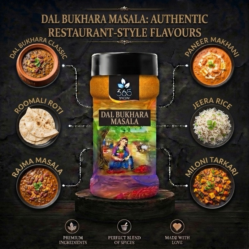 Dal Bukhara Masala | Rich Slow-Cooked Lentil Blend | Vegan | No Artificial Colours | 365 Spicery