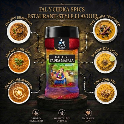 Dal Fry Tadka Masala | Classic Tempered Lentil Blend | Natural Ingredients | No MSG | 365 Spicery