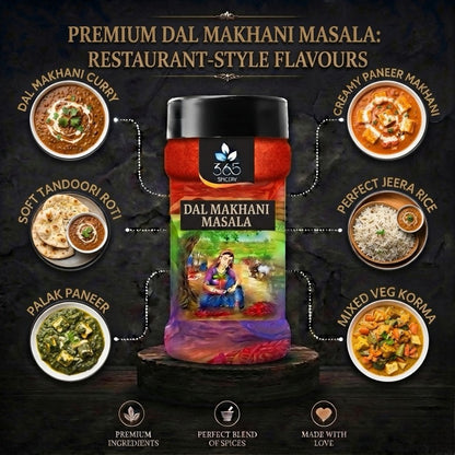 Dal Makhani Masala | Creamy Lentil Curry Seasoning | Vegan | No Artificial Flavours | 365 Spicery
