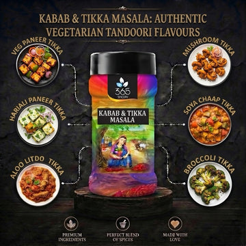 Kabab & Tikki Masala | Savoury Griddle Spice Mix | Vegan | No Artificial Colours | 365 Spicery