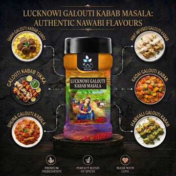 Lucknowi Galouti kabab masala | Royal Aromatic Spice Blend | Natural Ingredients | No MSG | 365 Spicery