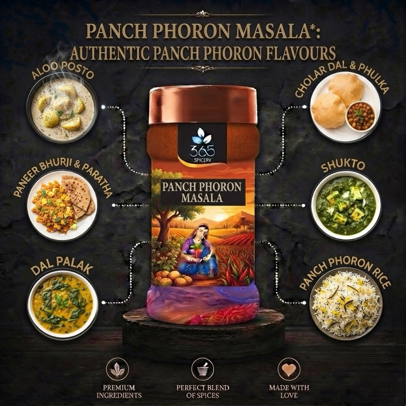 Panch Phoron Masala | Traditional Five Spice Blend | Natural Ingredients | Gluten-Free | 365 Spicery