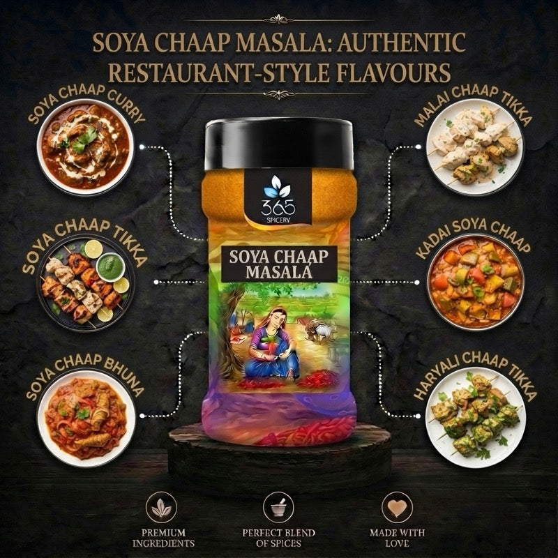 Soya Chaap Masala | Rich Protein Curry Seasoning | Natural Ingredients | Gluten-Free | 365 Spicery