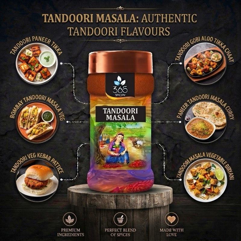 Tandoori Masala | Smoky Clay Oven Spice Blend | Vegan | No Artificial Colours | 365 Spicery