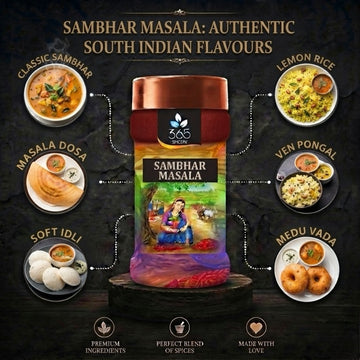 Sambhar Masala | Traditional Lentil Curry Blend | Vegan | No Artificial Flavours | 365 Spicery