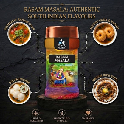 Rasam Masala | Authentic Tangy Soup Seasoning | Natural Ingredients | Gluten-Free | 365 Spicery