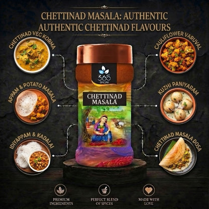 Chettinad Masala | Bold South Indian Spice Mix | Vegan | No Artificial Colours | 365 Spicery