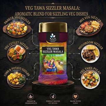 Veg Tawa Sizzler Masala | Smoky Griddle Seasoning | Natural Ingredients | Gluten-Free | 365 Spicery