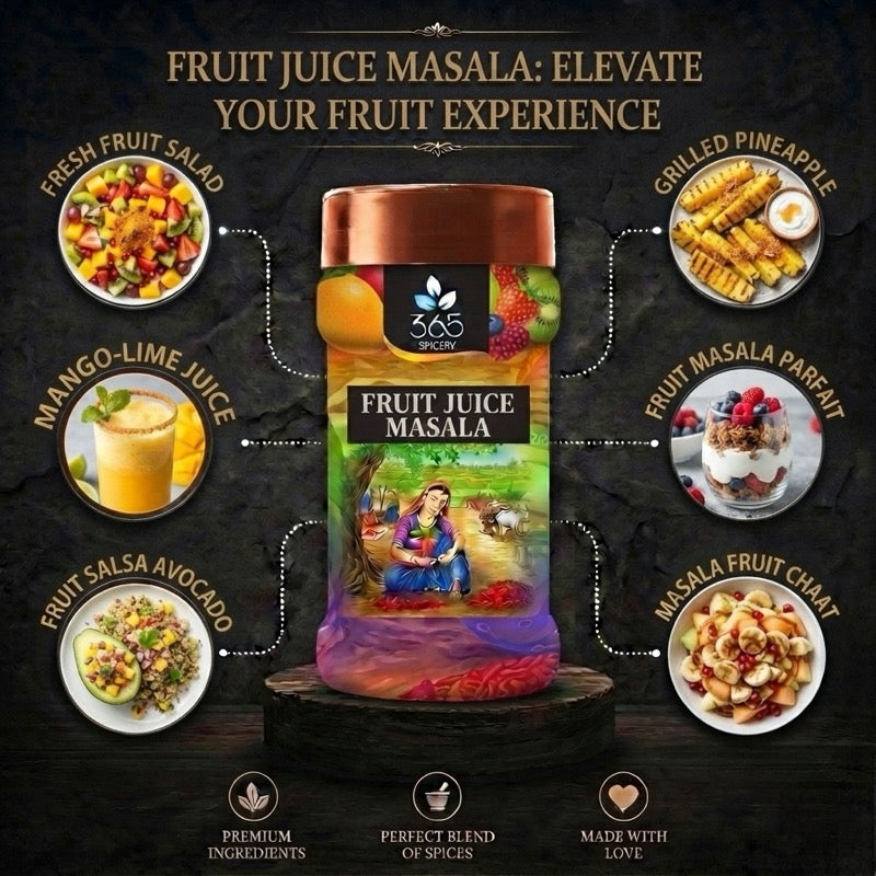 Fruit Juice Masala | Zesty Refreshing Spice Mix | Natural Ingredients | No MSG | 365 Spicery