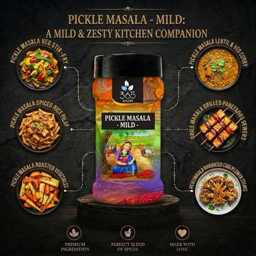 Pickle Masala - Mild | Tangy Traditional Achar Seasoning | Vegan | Gluten-Free | 365 Spicery