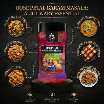 Rose Petal Garam Masala | Unique Aromatic Spice Mix | Vegan | No MSG | Premium Quality | 365 Spicery
