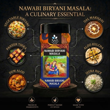 Nawabi Biryani Masala | Royal Aromatic Rice Seasoning Blend | Vegan | Natural Ingredients | No Artificial Colours | 365 Spicery