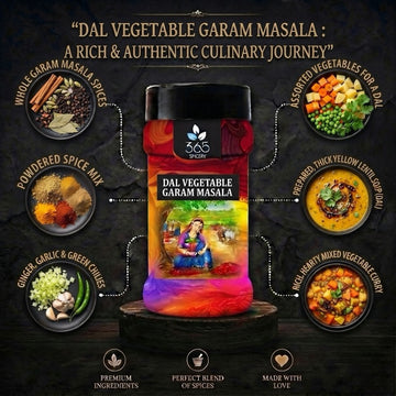 Dal Vegetable Garam Masala | Aromatic Everyday Lentil Curry Blend | Vegan | No Artificial Colours | 365 Spicery