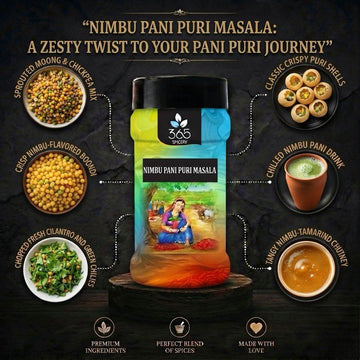 Nimbu Pani Puri Masala | Zesty Lemon Infused Water Blend | Vegan | Natural Ingredients | No MSG | 365 Spicery