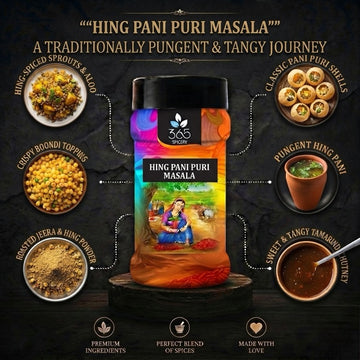 Hing Pani Puri Masala | Asafoetida Infused Digestive Water Blend | Vegan | No Artificial Flavours | 365 Spicery