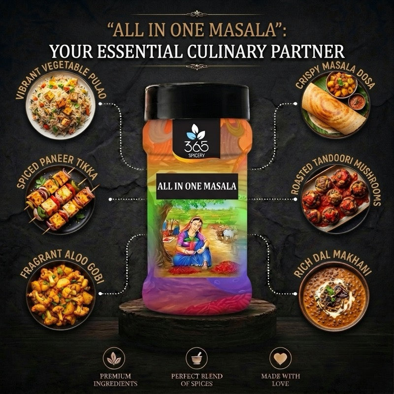 All In One Masala | Universal Everyday Cooking Spice Mix | Vegan | Gluten-Free | No Artificial Colours | 365 Spicery