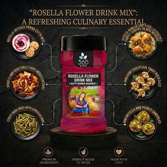 Roselle Flower Drink Mix (Khatti Bhindi Sharbat) | Natural Hibiscus Refreshing Beverage | Vegan | No MSG | 365 Spicery