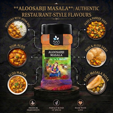 Aloo Sabji Masala | Classic Potato Curry Spice Blend | Vegan | No MSG | Premium Quality | 365 Spicery