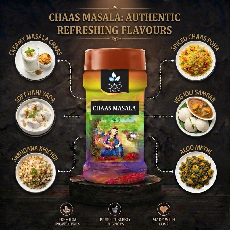 Chaas Masala | Refreshing Buttermilk Seasoning | Gluten-Free | No Artificial Colours | 365 Spicery