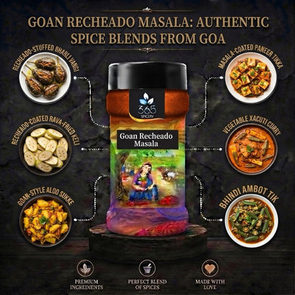Goan Recheado Masala | Spicy Tangy Coastal Paste Blend | Natural Ingredients | 365 Spicery