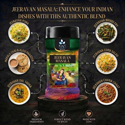 Jeeravan Masala | Tangy Indore Style Chaat Spice | Premium Quality | No MSG | 365 Spicery