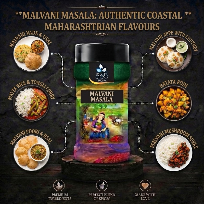 Malvani Masala | Coastal Konkan Spice Blend | Premium Quality | No Artificial Colours | 365 Spicery