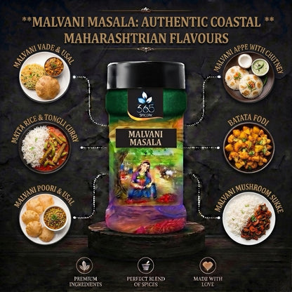 Malvani Masala | Coastal Konkan Spice Blend | Premium Quality | No Artificial Colours | 365 Spicery